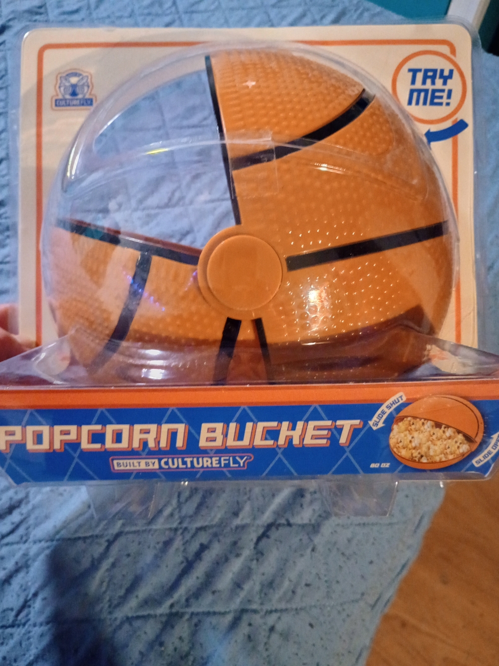 Orange Basketball Popcorn Bucket